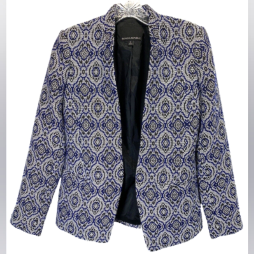 Banana Republic Tile Jacquard blazer 4P